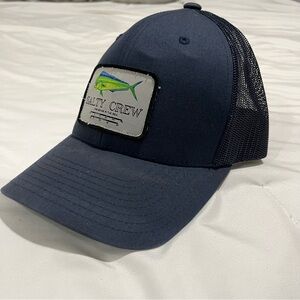 Salty Crew Cap Mahi Fish Sail Adjustable Men's Snapback Trucker Hat Black